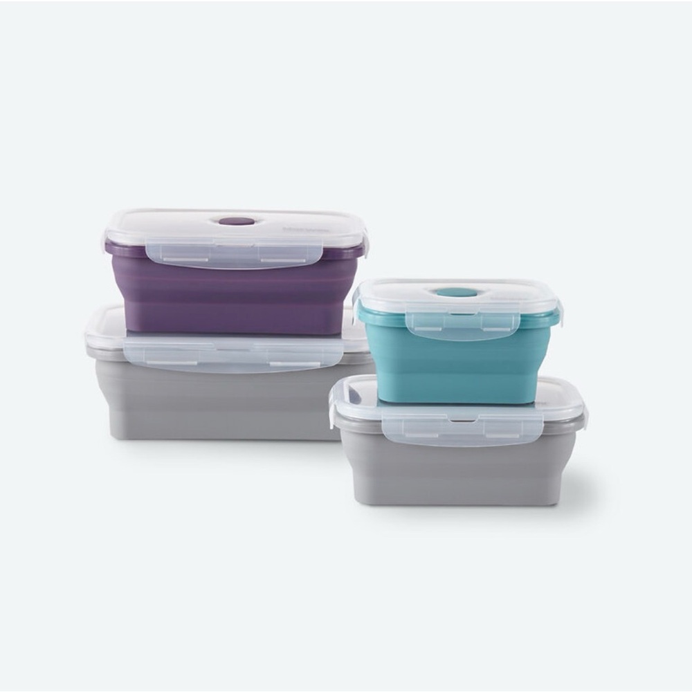 NORWEX Silicone Food Storage Containers Set (Set Of 4) - Picture 2 of 7